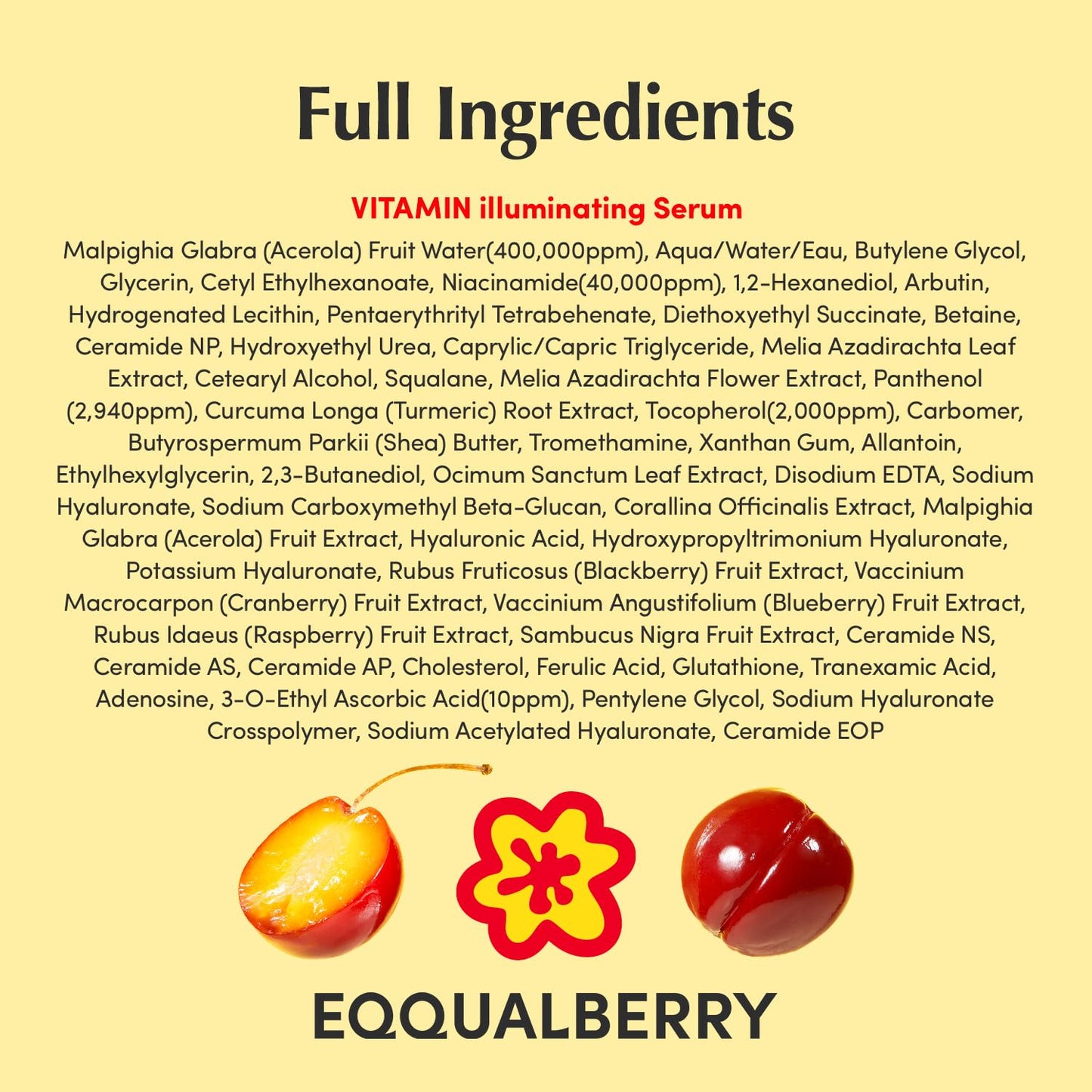 EQQUALBERRY Vitamin Illuminating Serum 30ml